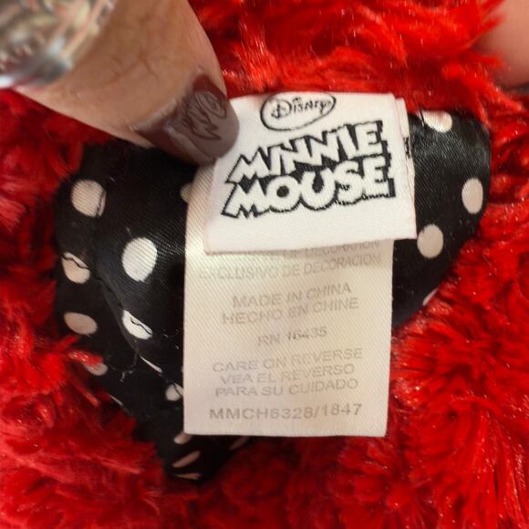 Minnie Mouse sz. 24 months Holiday vegan fur jacket w faux diamond buttons #4271 - Picture 7 of 10
